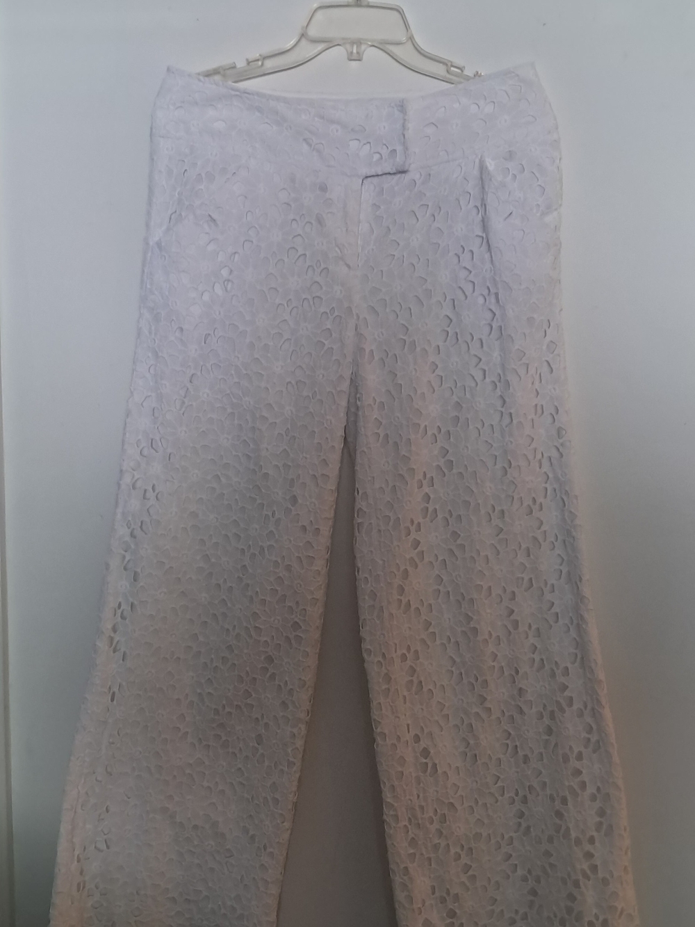 Lilly Pulitzer White Lace Wide-Leg Pants